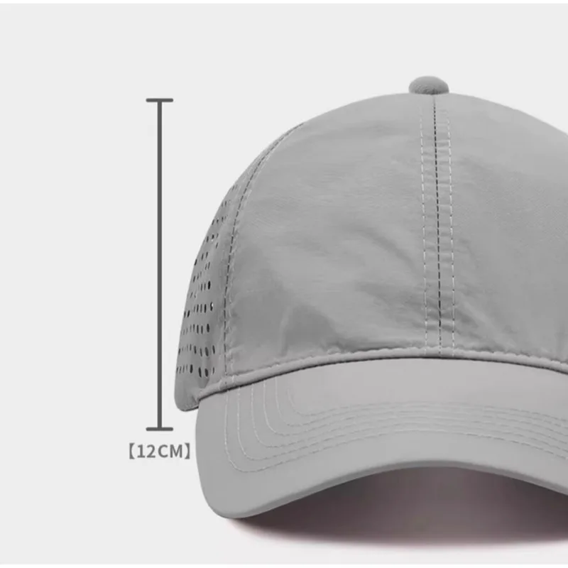 Großformatige Sommer-Baseballkappe für Herren, Outdoor-Baumwoll-Mesh-Kappe, Schnelltrocknende Snapback-Mütze XL, Unisex-Baseballkappe für Erwachsene – Detail 7