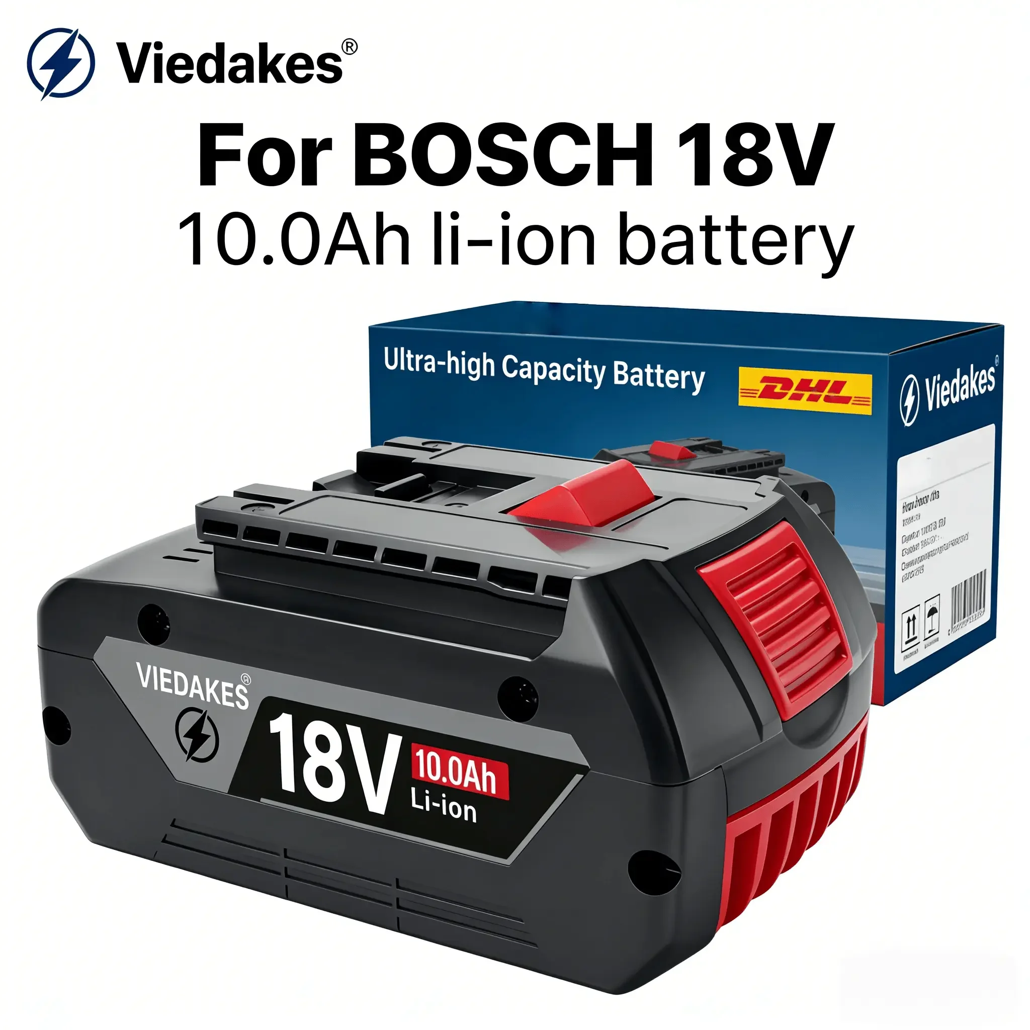 

For Bosch 18V Battery GBA18V 10.0Ah Premium Rechargeable Battery Stable Performance Long Cycle Power Tool Lithium Battery✅