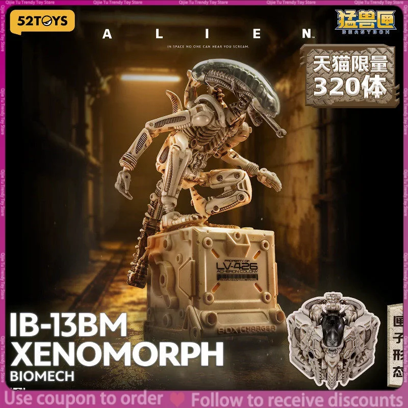 52Toys Beastbox Alien Xenomorph Transforming Toy IB 13BM BIOMECH Actionfigur Sammlermodell für Sammler-Enthusiasten