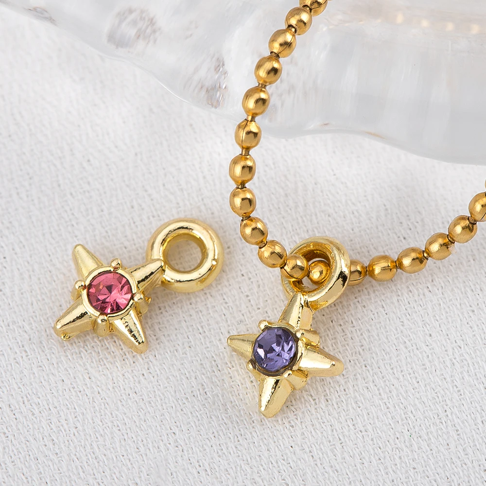 

20pcs Alloy Crystal Star Pendant Mix Color Diamonds Charms for DIY Jewelry Making Necklace Bracelet Accessories Wholesale Crafts