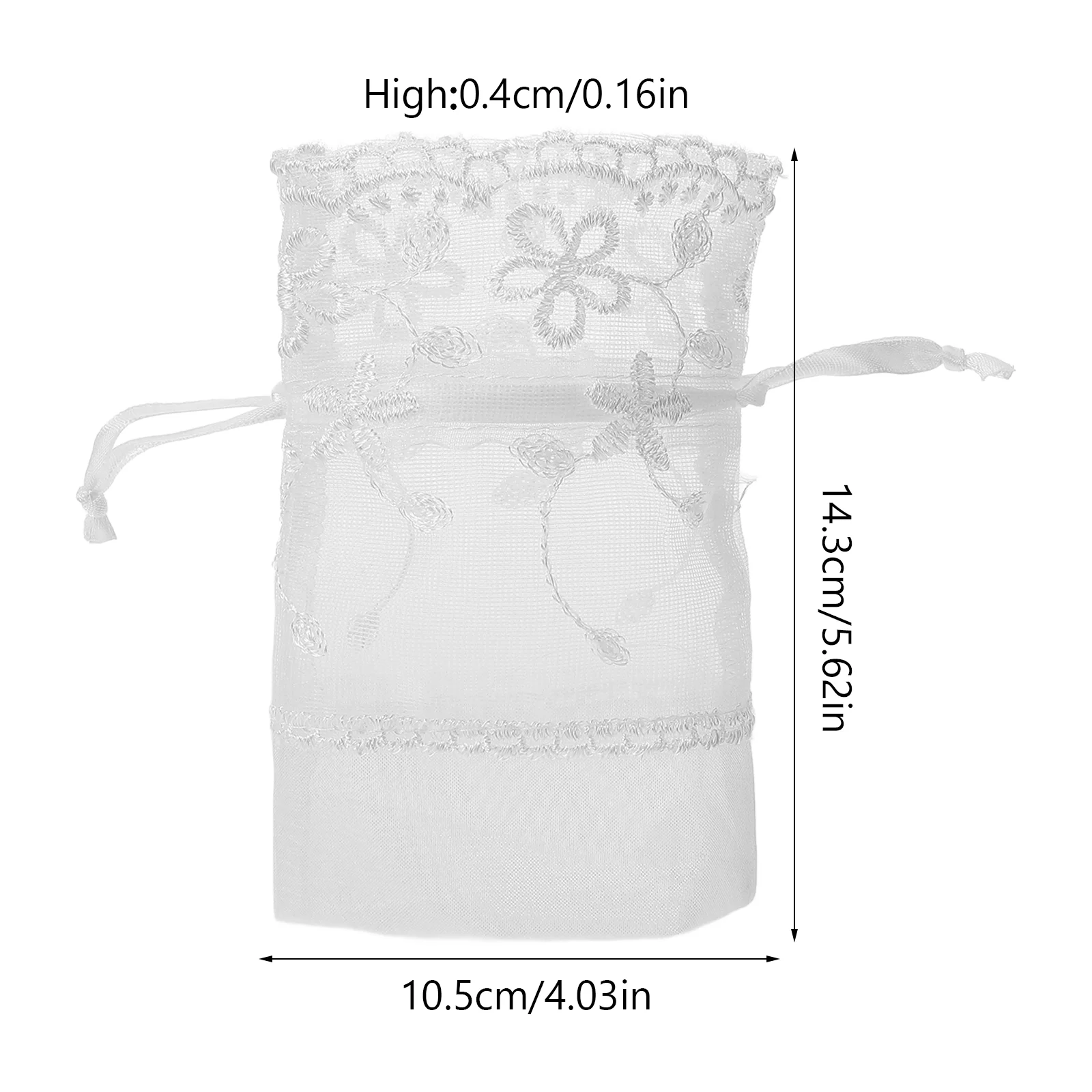 Gauze Jewelry Bag Drawstring Gift Five Petals Wedding Polyester Lace Small Bags