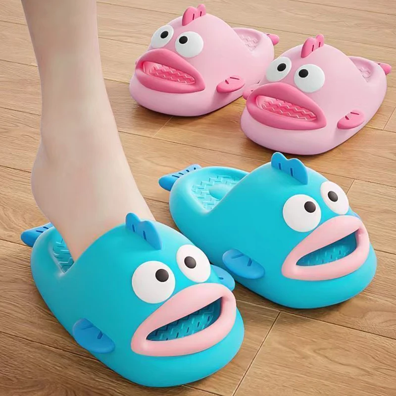 Sanrio Hangyodon Slippers Cartoon Kawaii Anti-slip And Wear-resistant EVA Sandals Anime Boys And Girls Indoor Children\'s Shoes