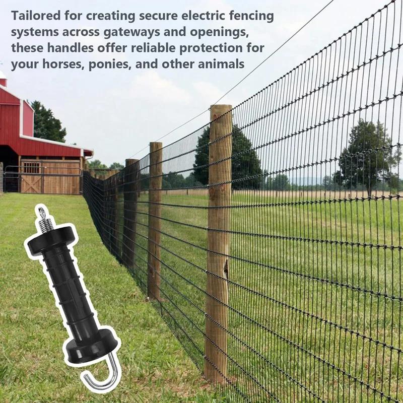 10 PCS Gate Handle For Electric Fence, Insulated Spring Tension, Replacement Accessories For Fencing, For Pasture Gates