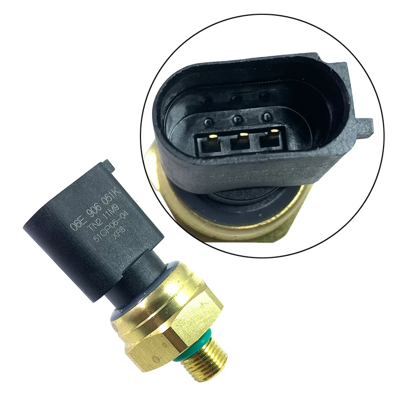 Fuel Pressure Sensor 06E906051K For A1 A3 A4 A5 A6 A7 A8 Q5 Q7 R8 TT Octavia Eos Golf Jetta Passat Touareg Scirocco06E 906 051 K