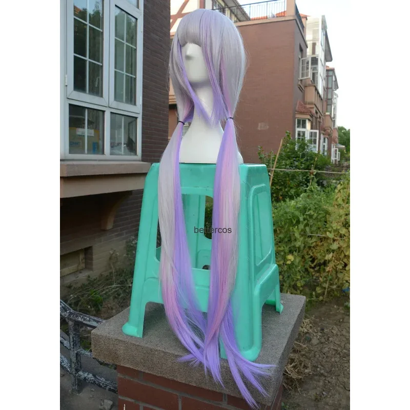 Miss Kobayashi's Dragon Maid Wigs Kanna Kamui Wig 100cm Long Purple Ombre Heat Resistant Hair Cosplay Wig   Wig Cap