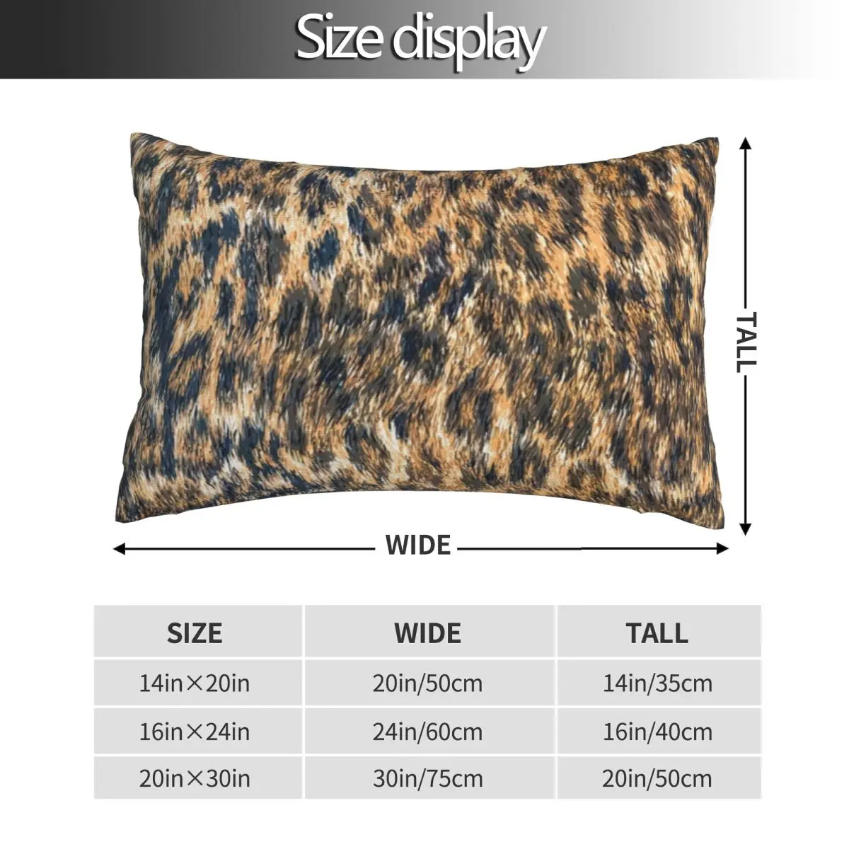 Leopard Cheetah Fur Wildlife Print Rectangle Pillowcase Cushion Cover Polyester Decor Bed Home Comfort Throw Pillow