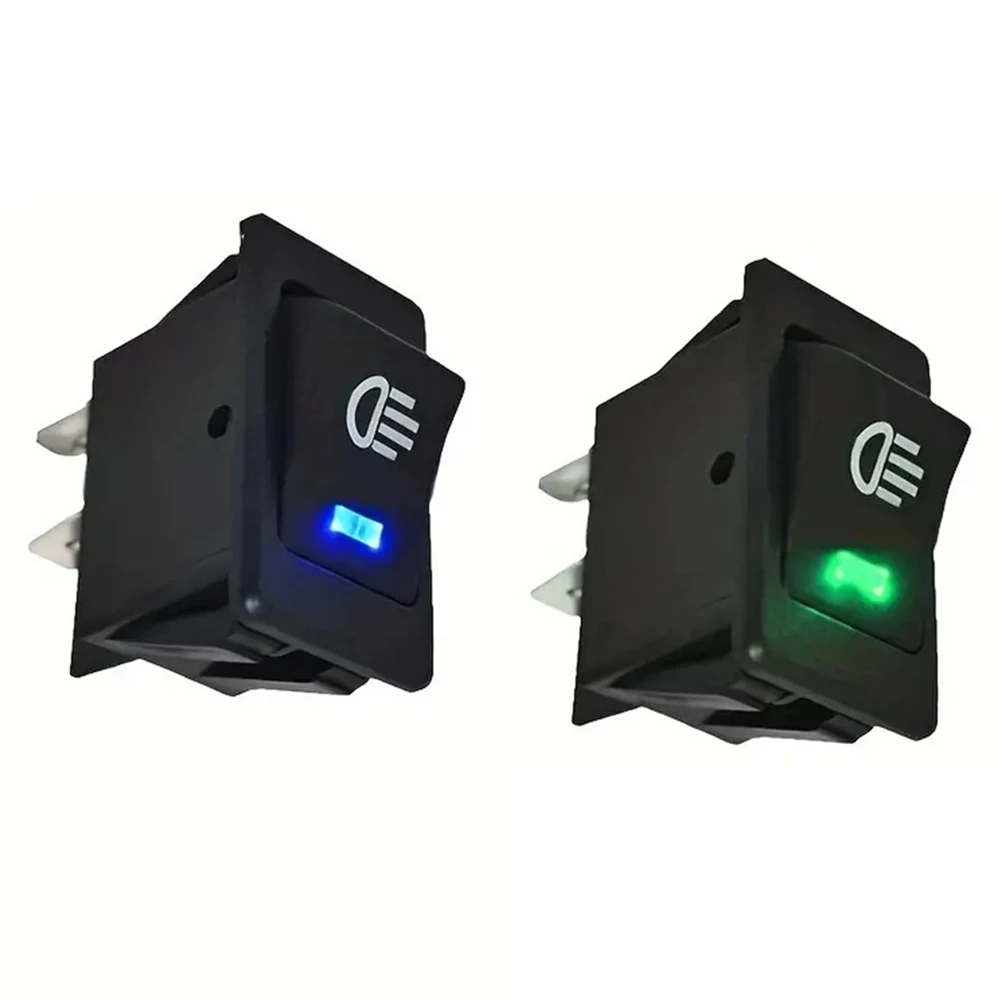 2PCS Rocker Switch ASW-17D ON-OFF 2 Position 4 Pin with LED Indicator 12V 35A for Vehicle Fog Lights and Work Lighting Systems