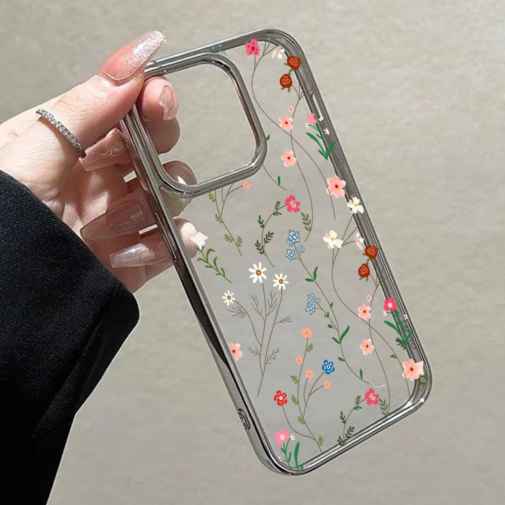 Tulpenblumen-Design Luxus-Handyhülle für iPhone 16 17 15 14 13 12 11 Pro Max Plus 15 XR XS Hüllen Transparent Stoßfest Coque – Detail 2