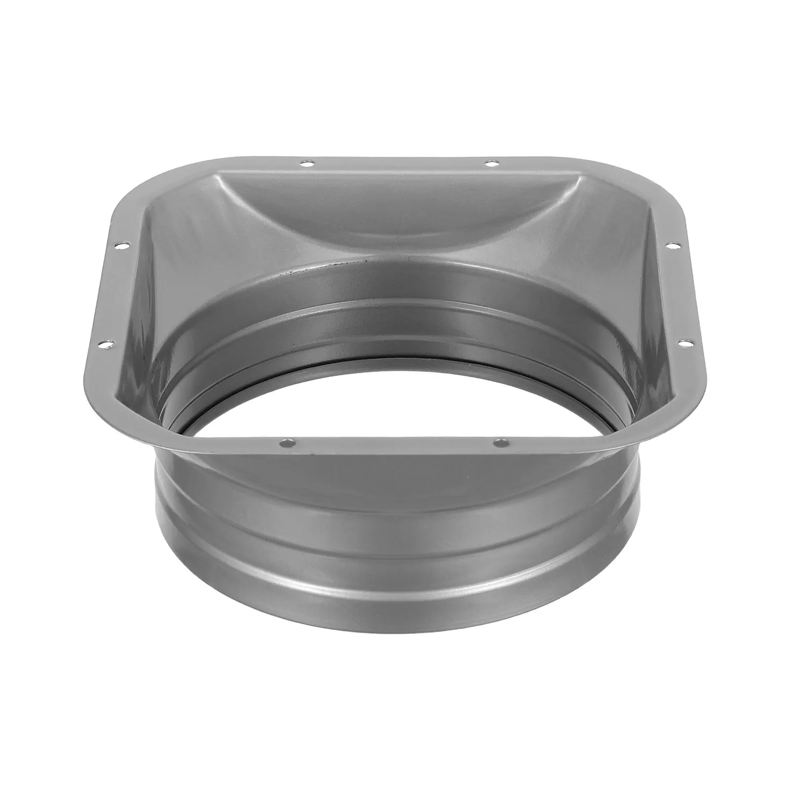 6 Duct Connector Flange Hvac Pipe Adapter Metal Square to Round Interface Air Duct Transition Fitting Ventilation System Air