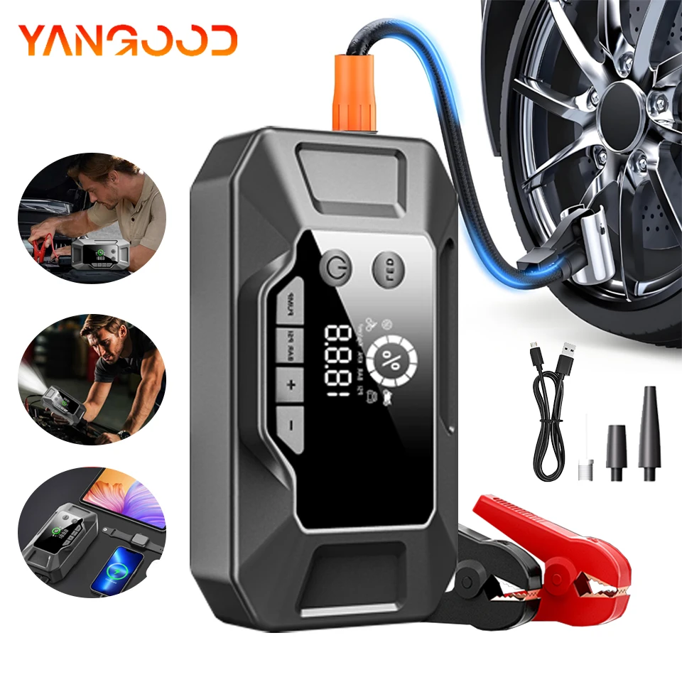 

12V 150PSI Wireless 4000A Car Air Pump With Light Digital Display Electric Tire Inflator Pump For Motorcycle Bicycle Auto Tyre