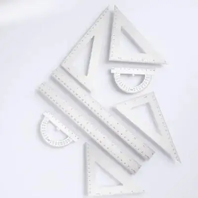 2 Sets Plastic Triangle Ruler Set Compact Measuring Tool For Students Drawing Office Scale Architecture Drafting School Supply