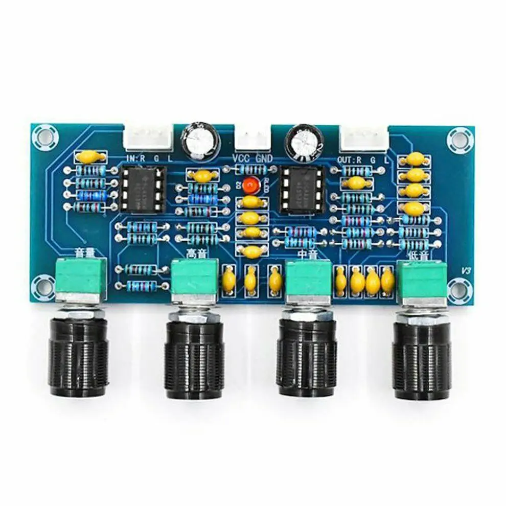 XH-A901 NE5532 Tone Board Preamp Pre-Amp with Treble Bass Pre-Amplifier Board image 6