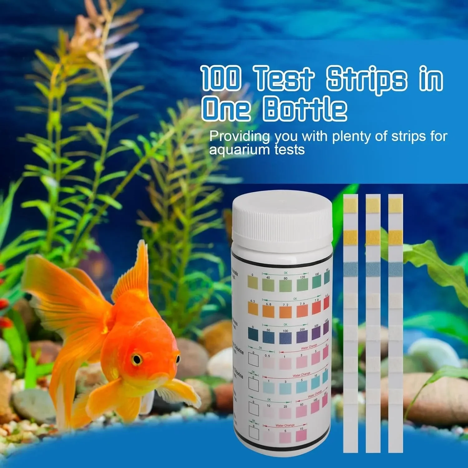 Aquarium-Teststreifen für Süßwasser-Schwimmbäder und Aquarien, pH-Wert-Teststreifen, Wasserqualitäts-Teststreifen für Fischbecken, pH-Qualitäts-Kit – Detail 7