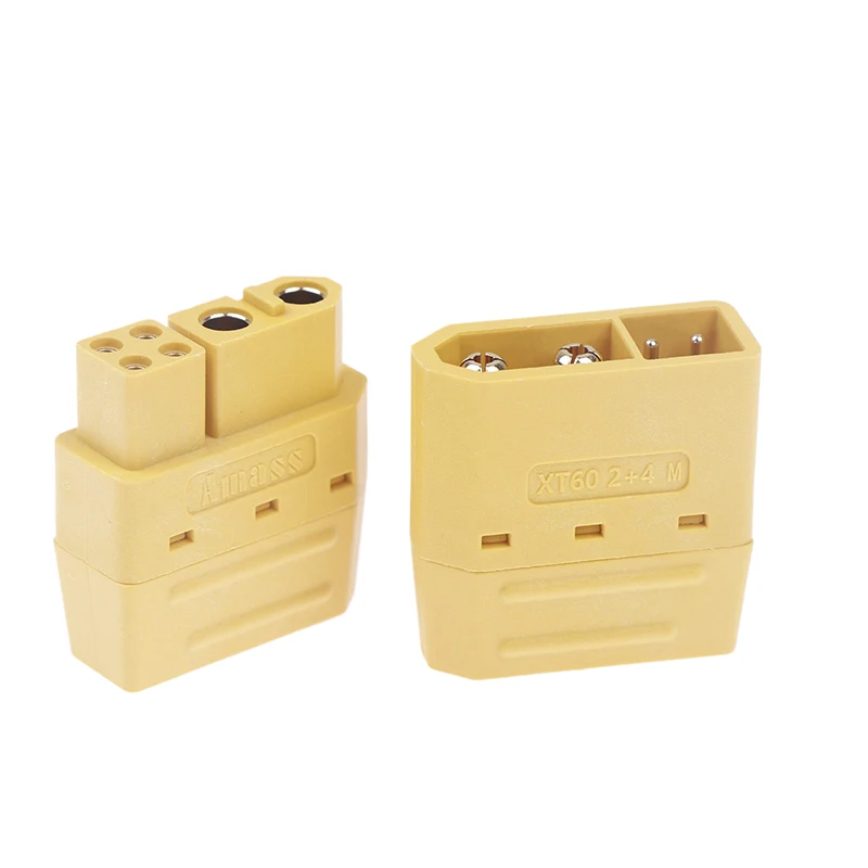 1Set XT60 (2+4) Male Female Plug Connector With Signal Pin And Sheath Solder Wire Model Accessories