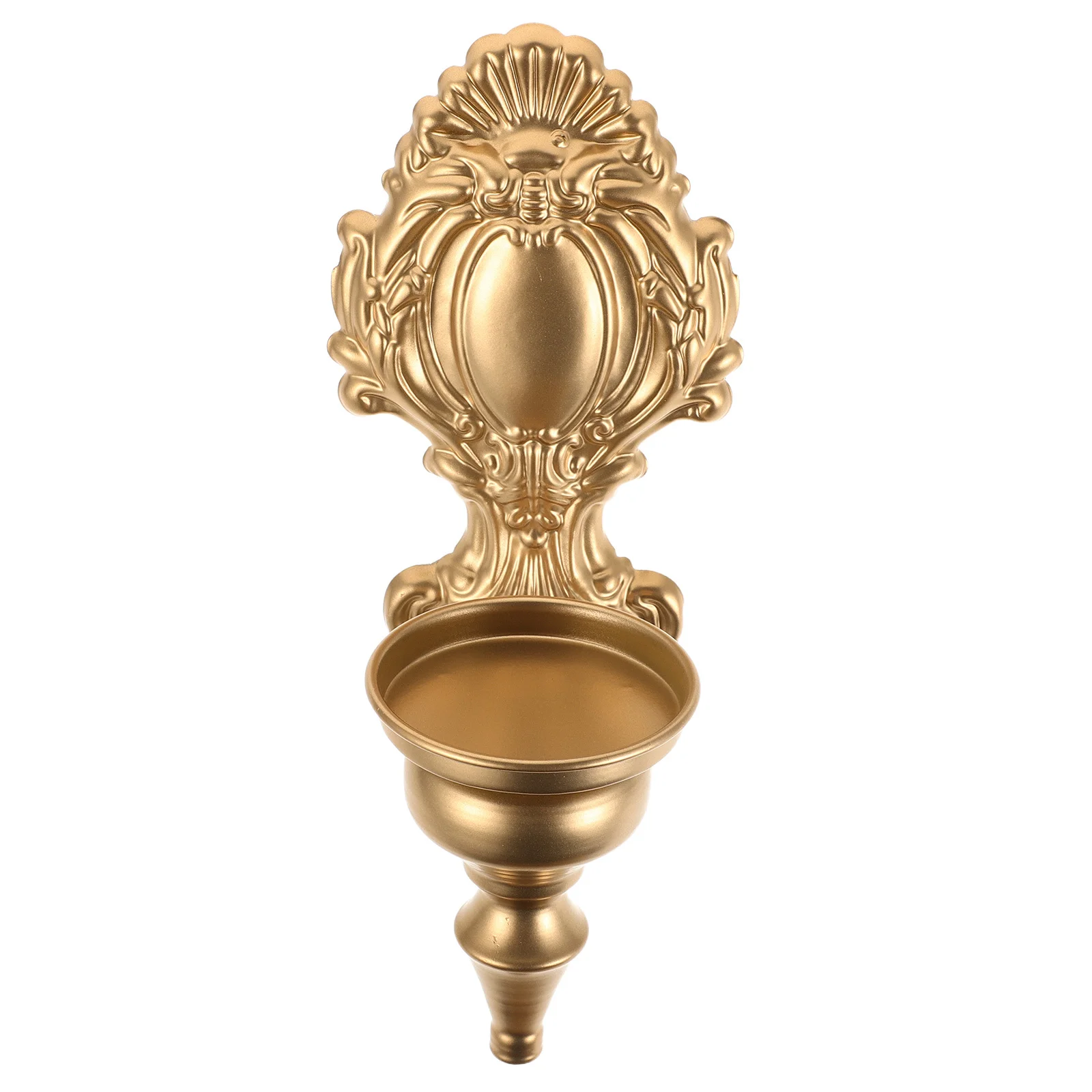 

1pcs Iron Wall Mounted Holder Golden Vintage Taper Sconce For Bedroom Entryway Farmhouse Decor Rustproof Metal