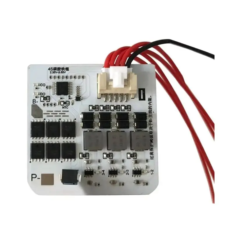B76B 4S20A Battery Protection Board, 4 Cell Lithium Iron Phosphate BMS with Inductive Equalizer for Electric Bike Power Tool