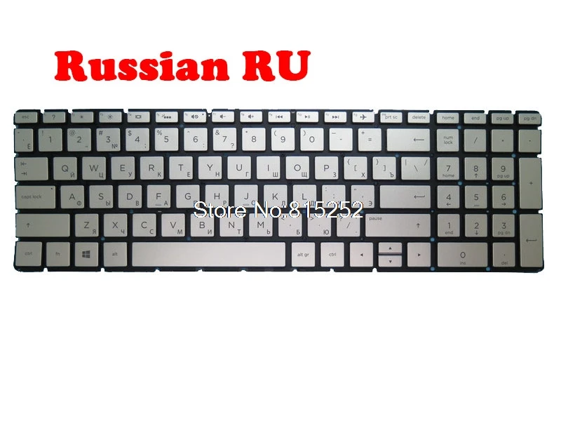 Laptop Keyboard For HP 15-BS000 silver with backlight Without Frame Portuguese PO/Russian RU/Spanish SP/Swiss SW/Thailand TI