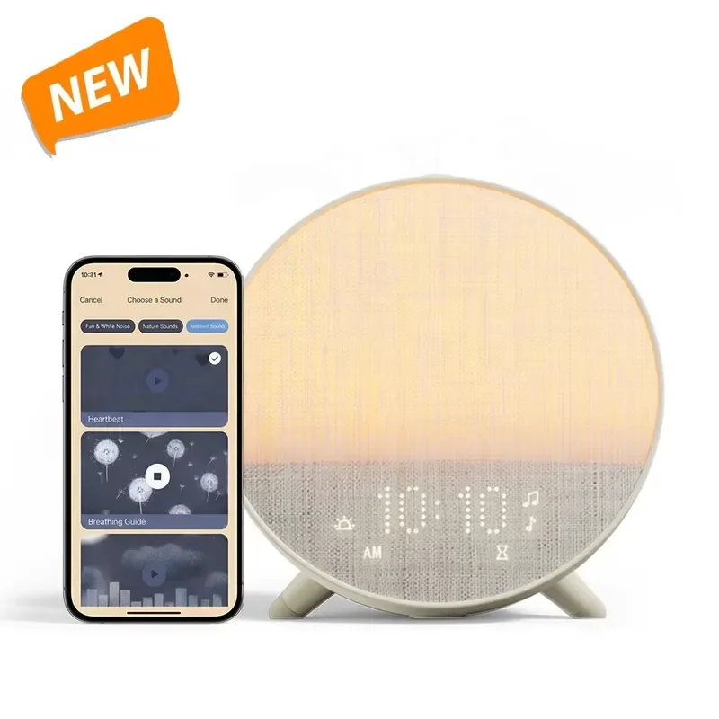 【CHIMU HOME】HiFiD W33APP Smart Sunrise Alarm Clock, APP Control White Noise Wake Up Light view 3