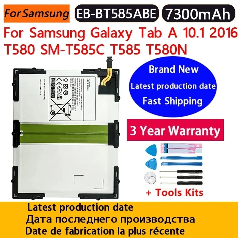 EB-BT585ABE EB-BT585ABA Battery 7300mAh For Samsung Galaxy Tab A10.1 2016 T585C BT580 T585 SM-T585 Batteries+ToolsFast Shipping