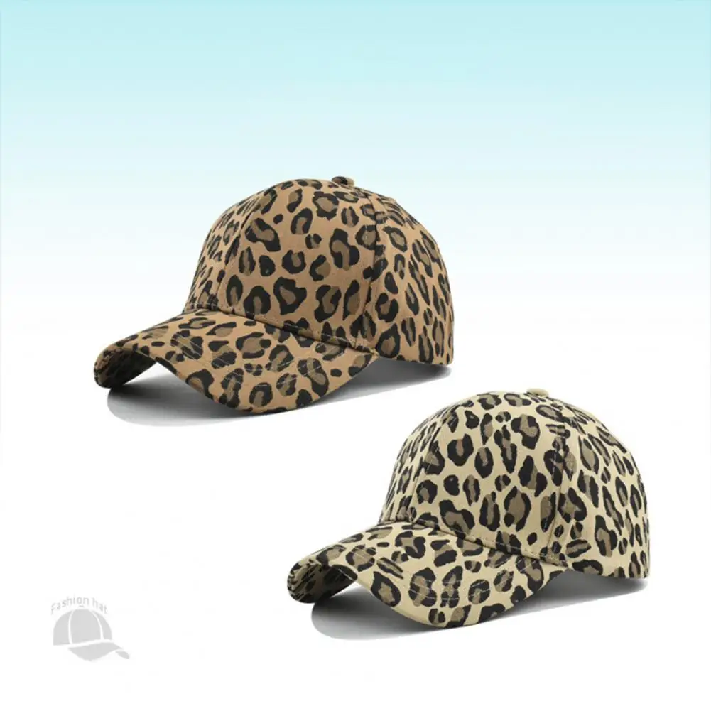 Soft Visor Baseball Cap Leopard Print Unisex Baseball Cap for Sun Protection Anti-uv Adjustable Circumference Dome for Hiking