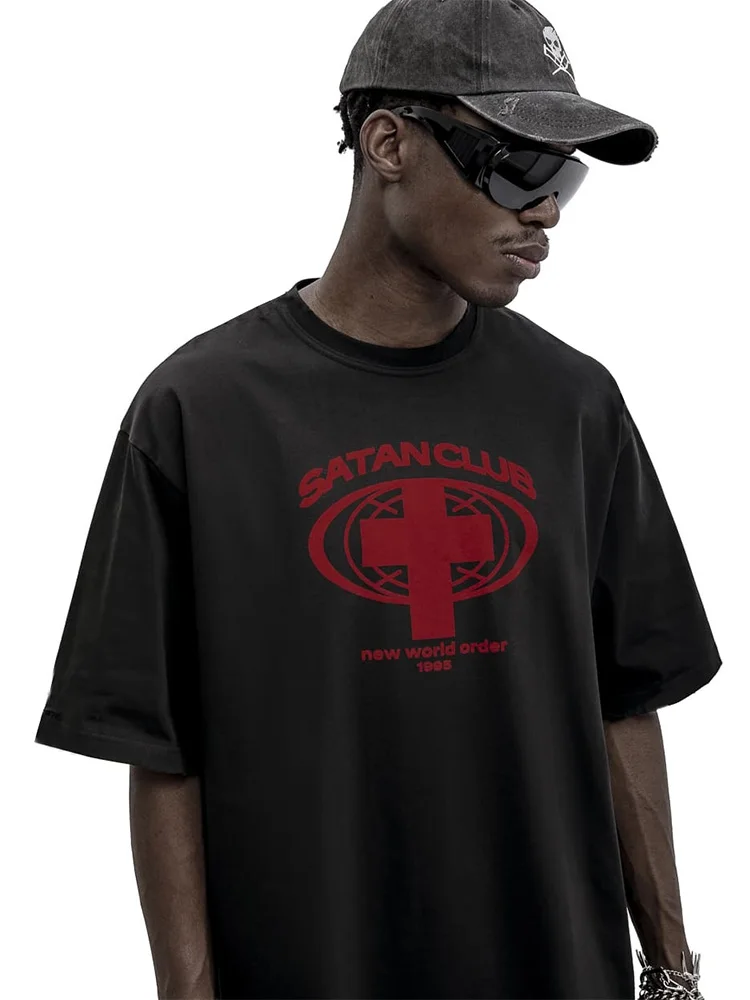 Men\'s t-Shirt Graphic Tops Oversized Vintage Fashion Printed Y2k Short Cotton Streetwear Casual HipHop High Street Graphic Print