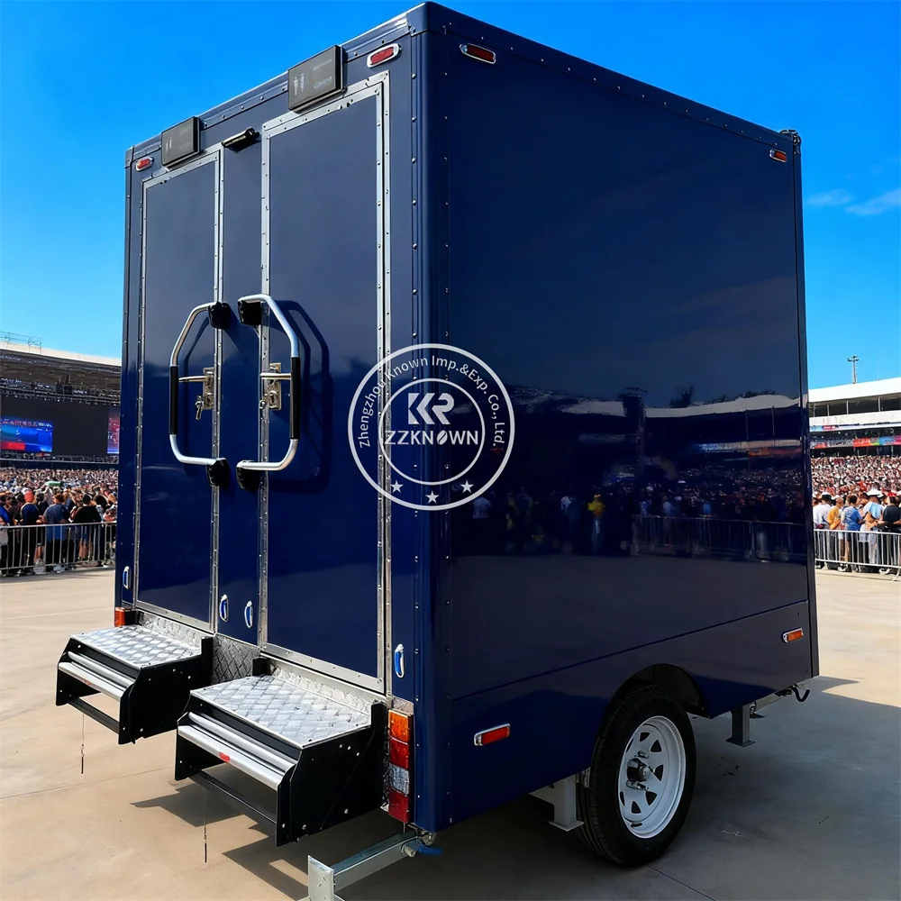 

Luxury Camping Toilet Trailer Mobile Bathroom Trailer Restroom VIP Portable Toilet Trailer for Weddings and Parties