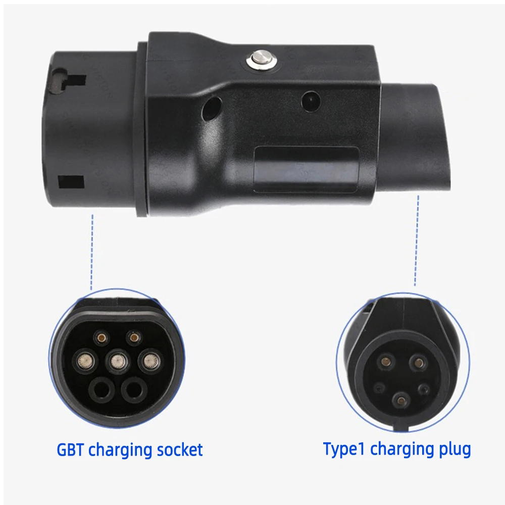 GBT To Type1 Adapter 32A 7.2kw GB/T Female Plug with Type 1 Female Converter for J1772 Electric Cars