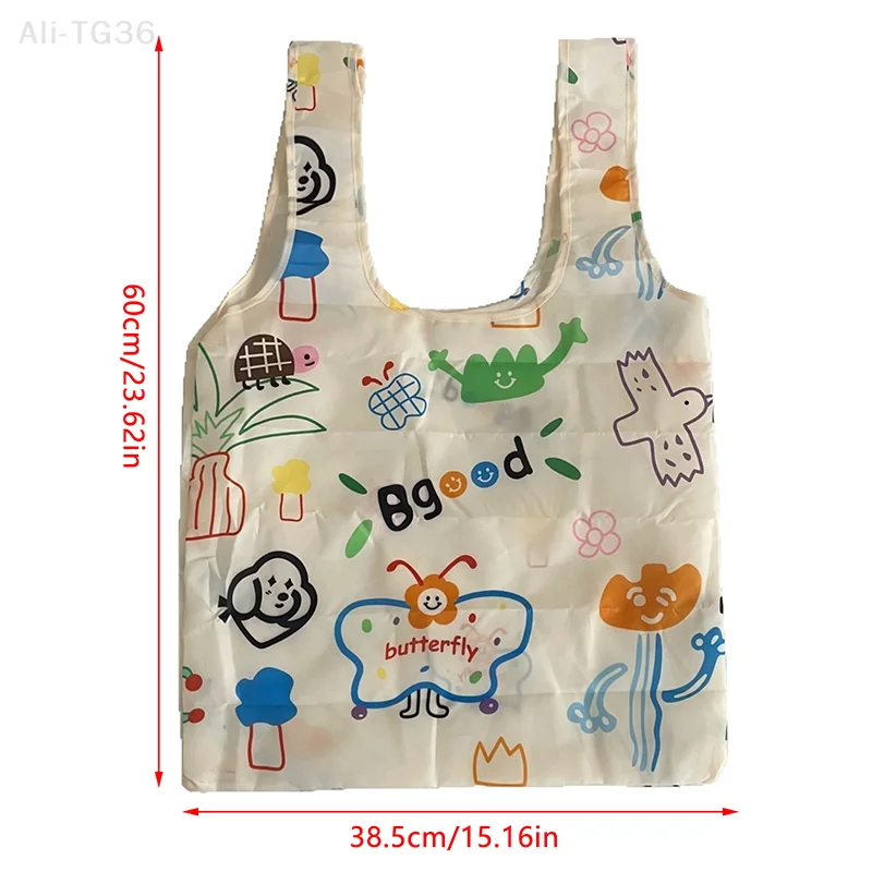 Складная сумка для покупок Ins Style, портативная водонепроницаемая сумка на плечо большой емкости, большая сумка, подарочная сумка