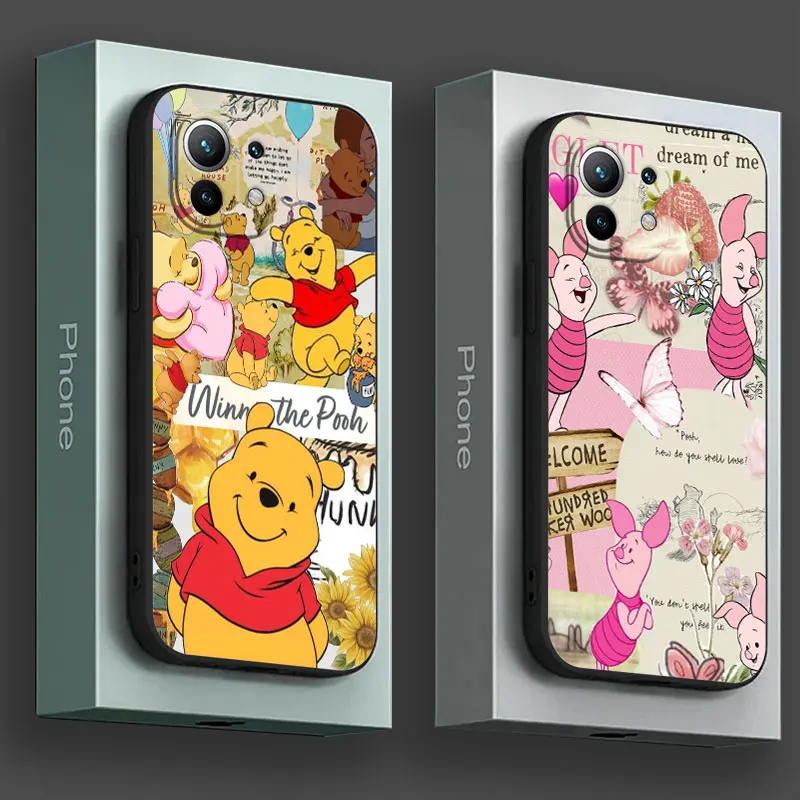 

Phone Case Winnie-The-Pooh Honey Disney For Xiaomi 14T 13T 12T 11T 14 Pro 12 Mi 11 Lite Poco X3 X4 X5 X6 M5 F5 F6 Pro Soft Cover