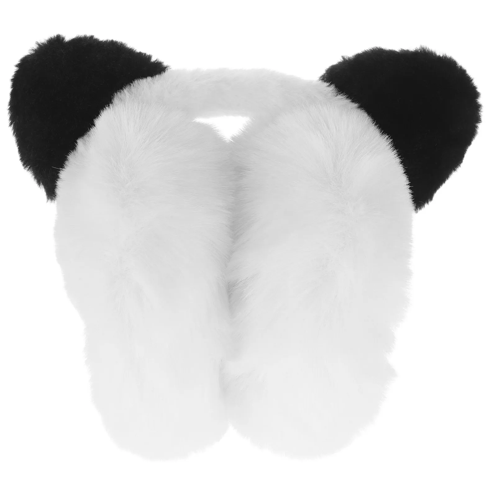 Cute Panda Muffs Foldable Warm Winter Kids Boys Women Mens Soft Comfortable Ear Warmers Portable Outdoor Travel Ear Covers For