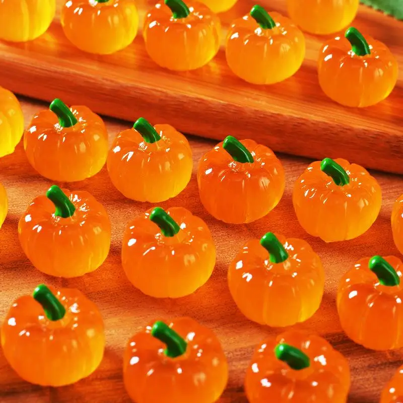 12 szt. Świecące w ciemności dynie, ozdoby na Halloween, kwiaty, plastikowy model, bukiet, dekoracja, rekwizyty do majsterkowania, małe ozdoby, zabawka