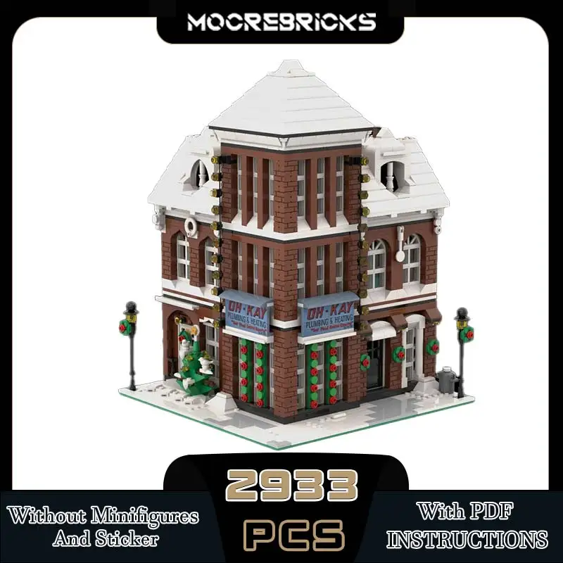 

MOC-166669 City Street Scenery Plumbing & Heating Services Building Modularization Building Block Assembly Model Brick Toy Gift