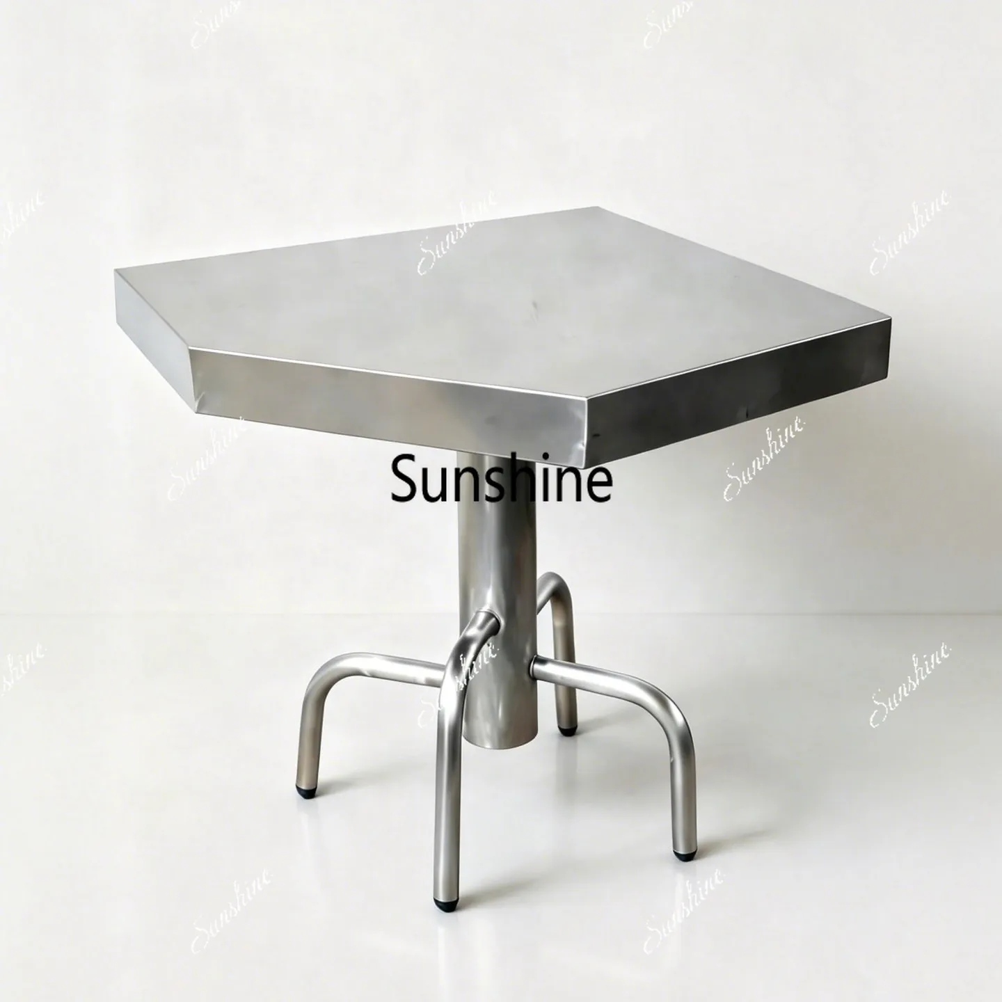 Nordic modern simple industrial style metal stainless steel table