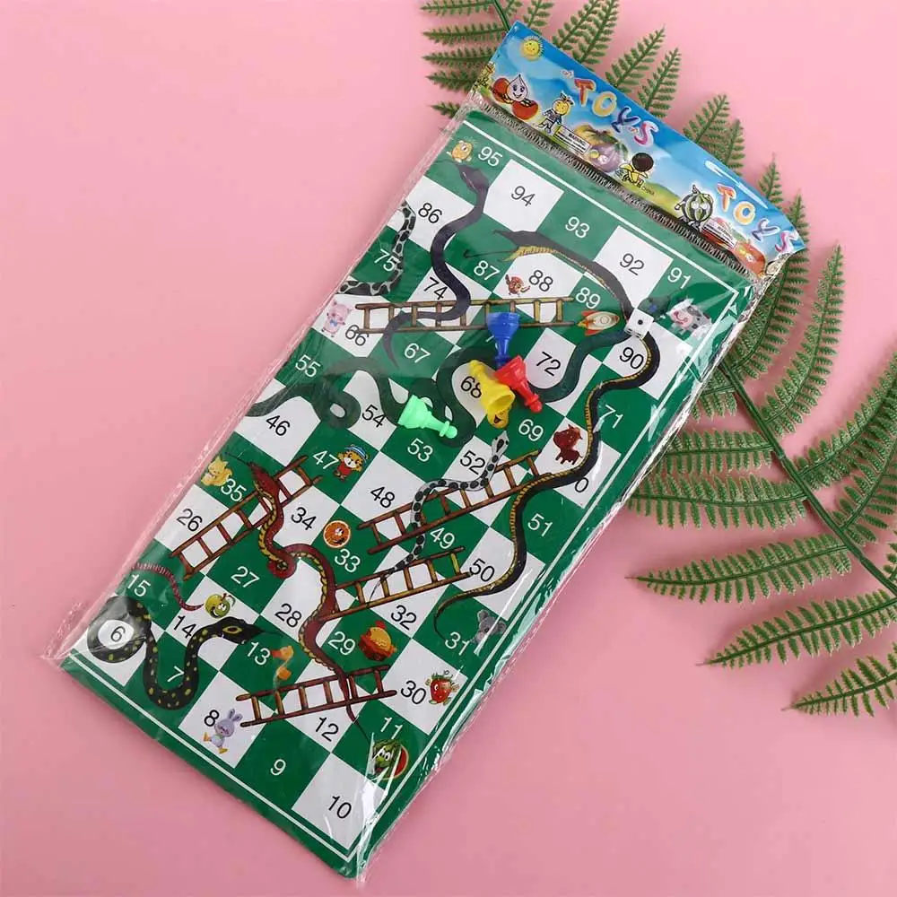 Tischspiele, fliegendes Schachbrett, Schlangenleiter, Spielzeug, Familienbrettspiel, tragbares pädagogisches Kunststoffspielzeug für Kinder