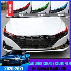 Modification color film decoration color of modern for Elantra Avante CN7 20 21 front daytime running light car tail fog lamp