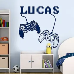 Personalized Name Decal Joystick Decal, Gamer Sticker Teen Boy Room Decor, Playroom Decal, Video Game Decal, Custom Name