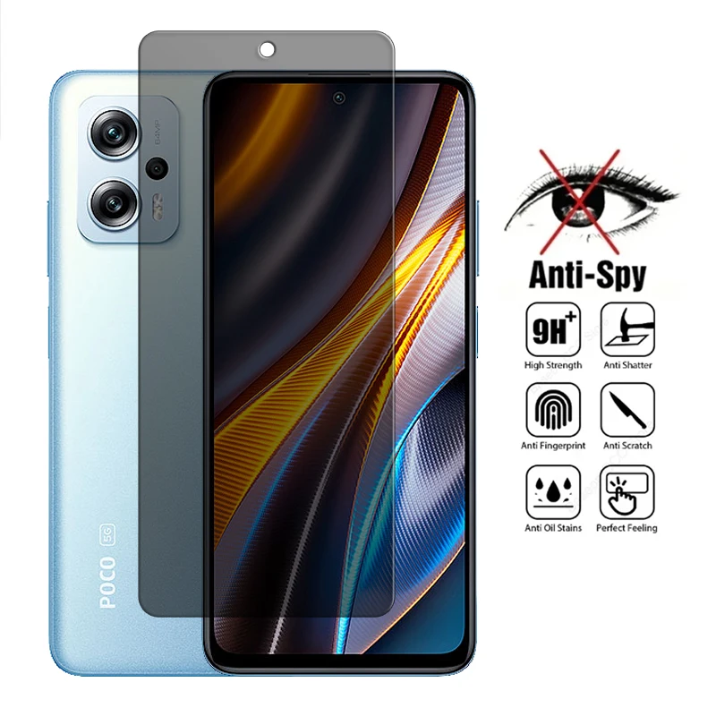 

For POCO X4 GT 5G Glass Xiaomi POCO X4 GT Tempered Glass 6.6 inch Privacy Protection Screen Protector For Poco X4 GT Lens Film