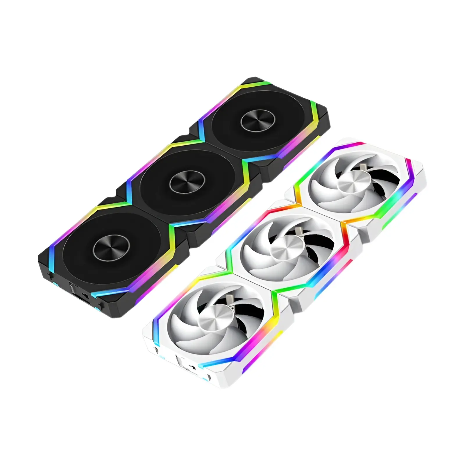 Jumpeak cs120 argb ventilador de refrigeração 360mm 240mm modular empilhável emenda pwm silencioso 120mm rgb ventiladores para jogos pc caso refrigerador de água