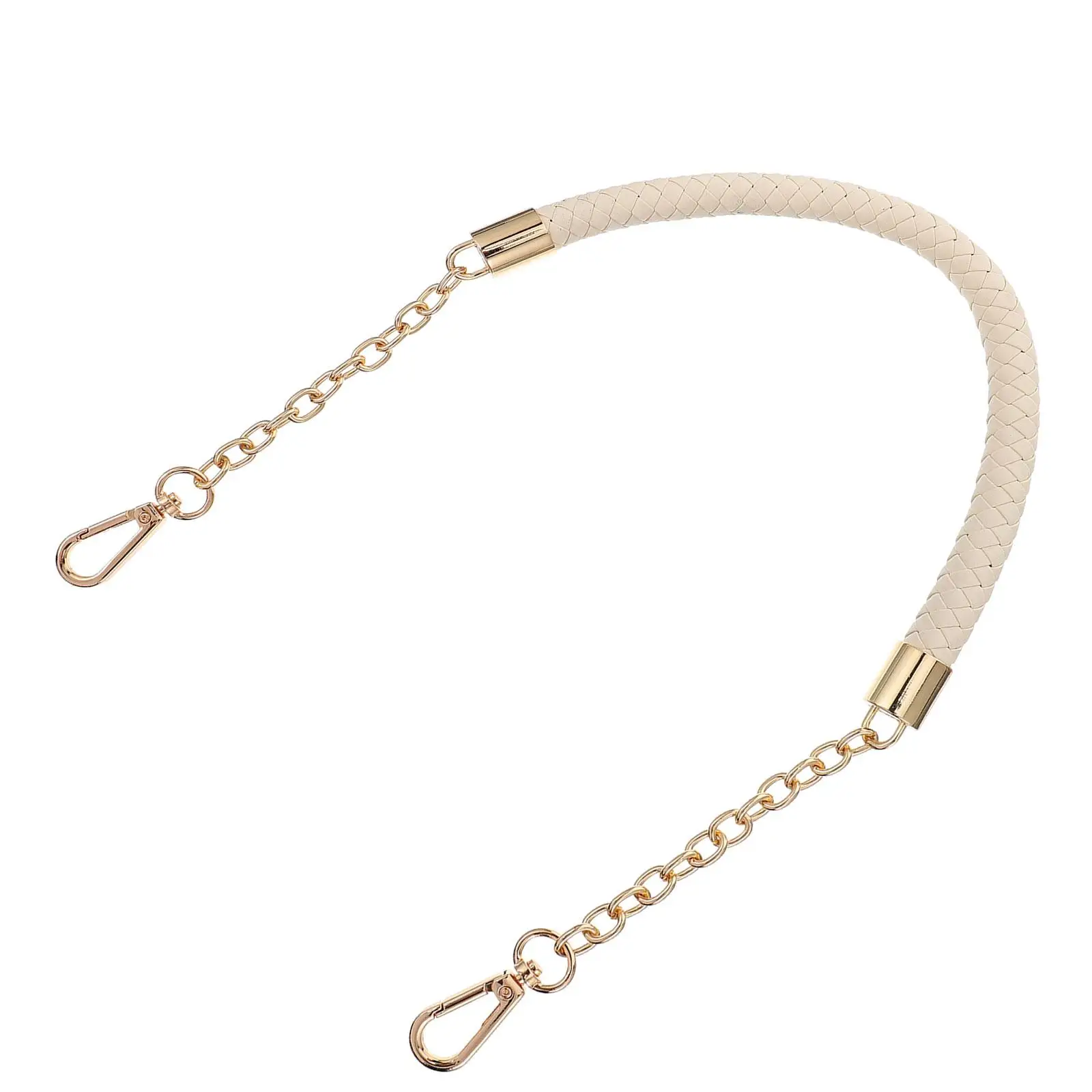 

Replacement Handbag Straps Leather with Metal Chain Multifunctional Handle Pu Hanging Miss