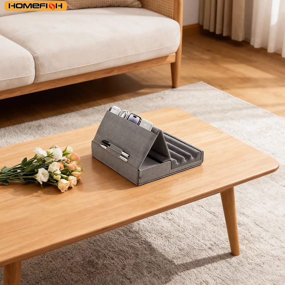 Suporte de Tablet Dobrável para iPad, Almofada Macia para Colo, Cama e Mesa com Bolso