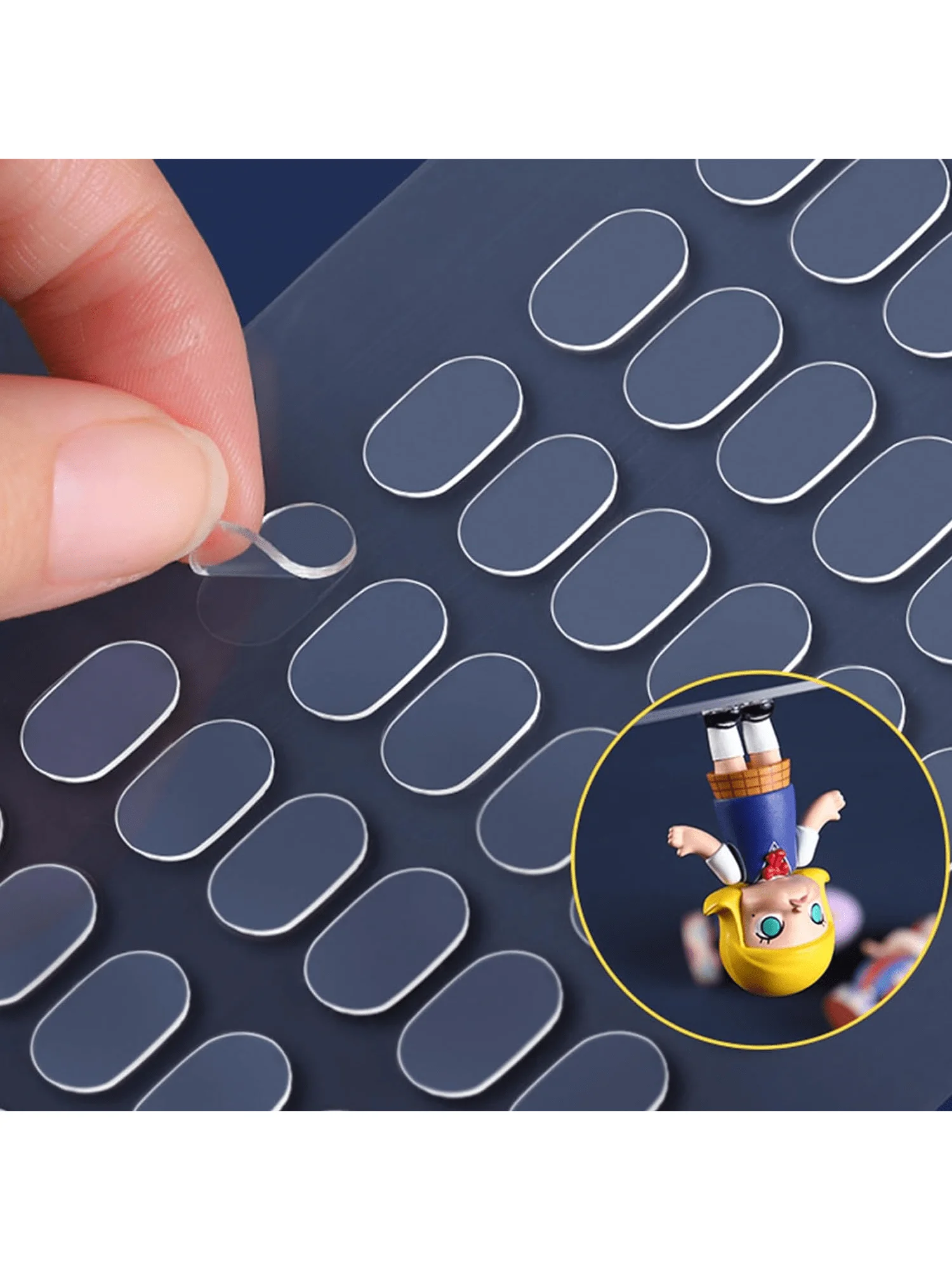 

Clear Removable Gel Glue Dots - Double Sided Mounting Putty Stick - Wall Hanging Sticky Tack - 0.31" X 0.51