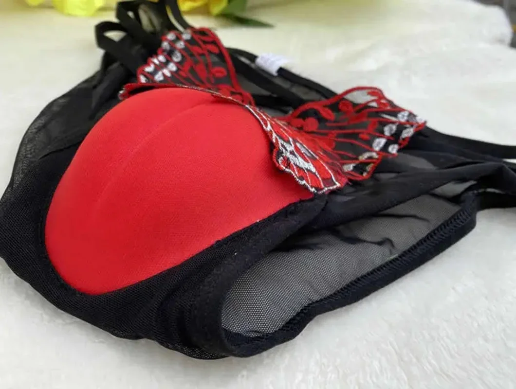 Camel Toe Control Panty Gaff Tucking Panties Butterfly Embroidery Sheer Sissy Lingerie Crossdresser Transgender Drag Queen Brief