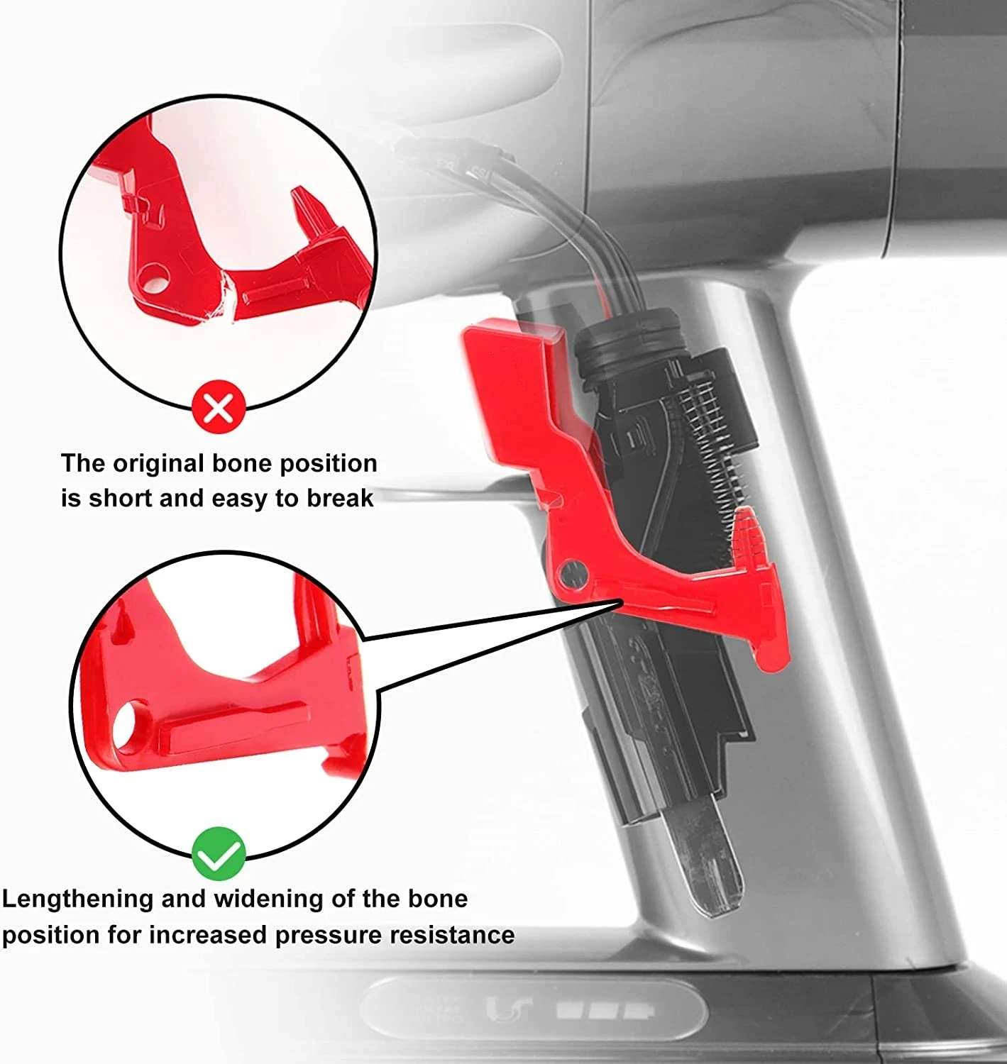 For Dyson V10 V11 SV12 SV14 Vacuum Cleaner Replacement Reinforced Trigger attachments Upgrade Trigger Power Switch Button