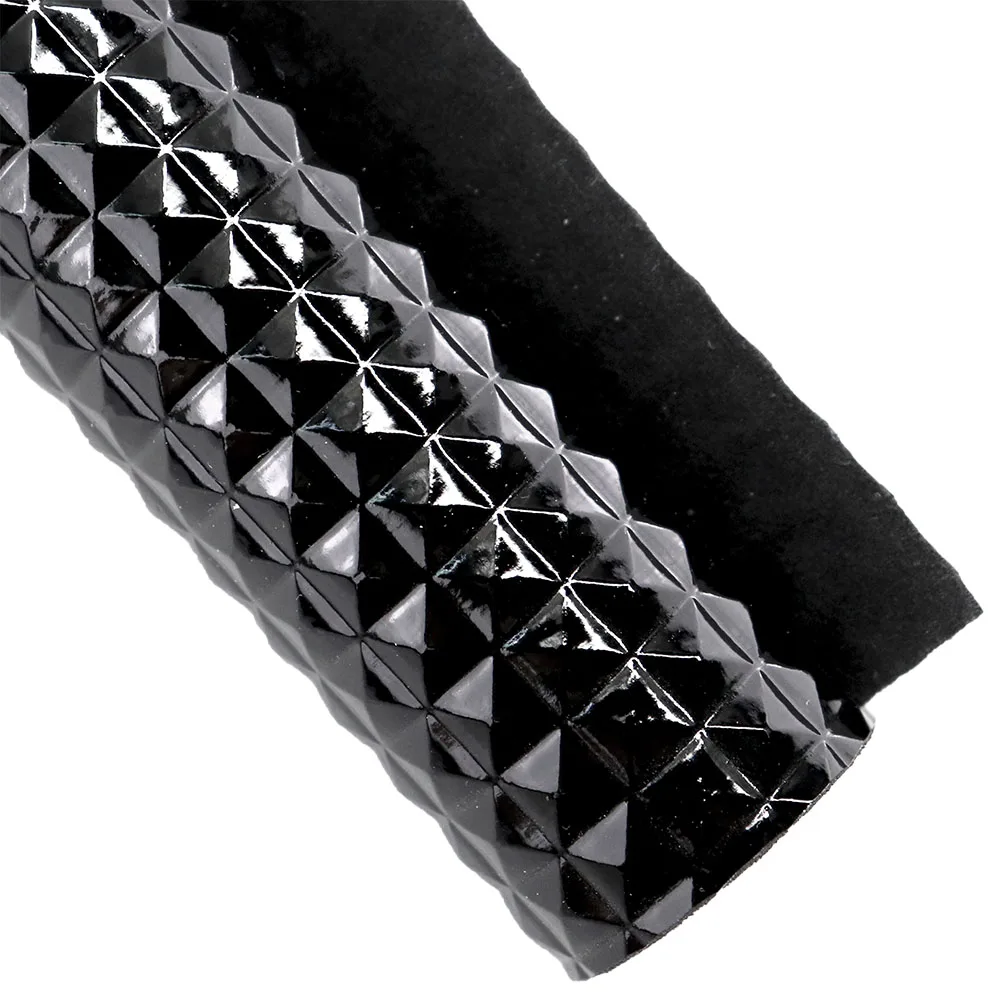 30x134cm Roll Mirror Diamond Textured Faux Synthetic Leather Fabric For Handbags Gift Box Decorative DIY BH420