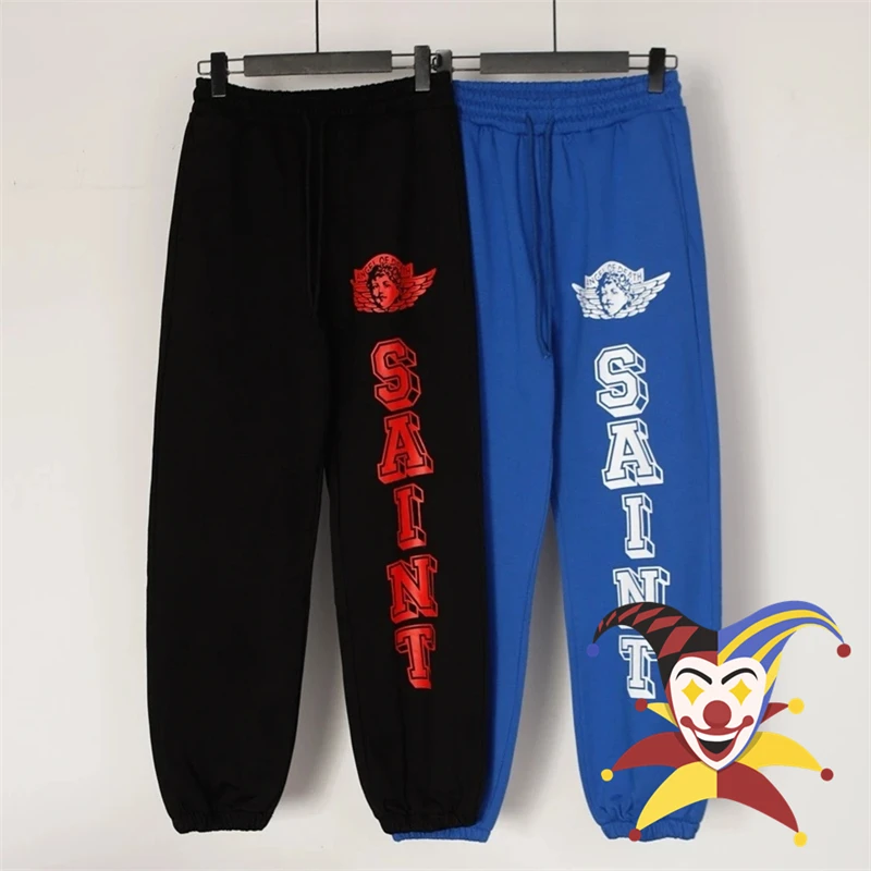 Saint Angel Print Sweatpants Men Women Pants Jogger Sweat Pants Terry Trousers