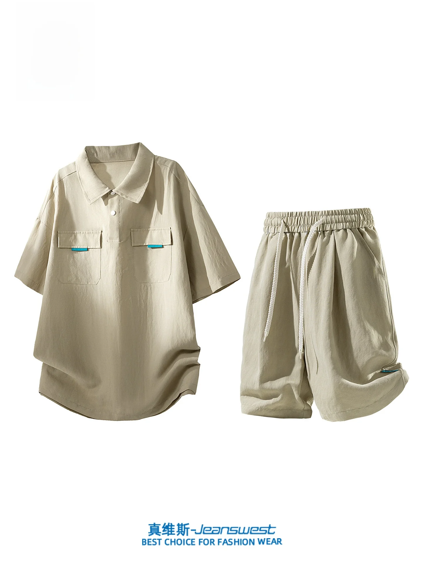 conjunto-deportivo-informal-de-verano-jeanswest-para-hombre-camisa-de-manga-corta-holgada-y-pantalones-cortos-estilo-americano-fibra-de-poliester