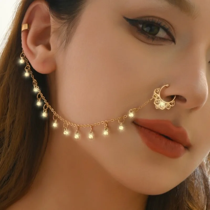 1PC Women's Nose Earrings Party Wedding Use Non Perforated Clip Jewelry Elegant Multi Functional Women Year-round Earrings Party