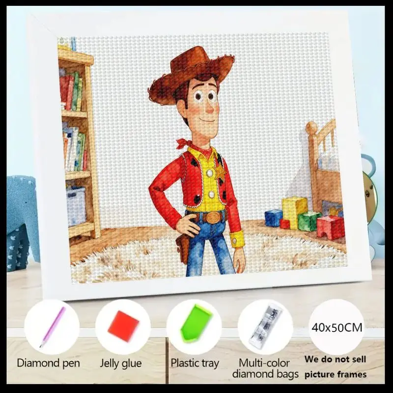 

1 шт. Woody Toy Story мультяшный персонаж 5D полный дрель комплект алмазной живописи, DIY Sparkle Rhinestone Art Craft для детей и взрослых, Bi