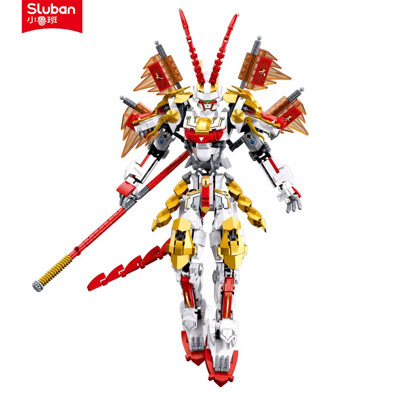 2024 SLUBAN Monkie Mech Centaur Knight Armored Robot Model DIY Building Blocks Action Figure Sets Bricks Assemble Kid Toys Gifts