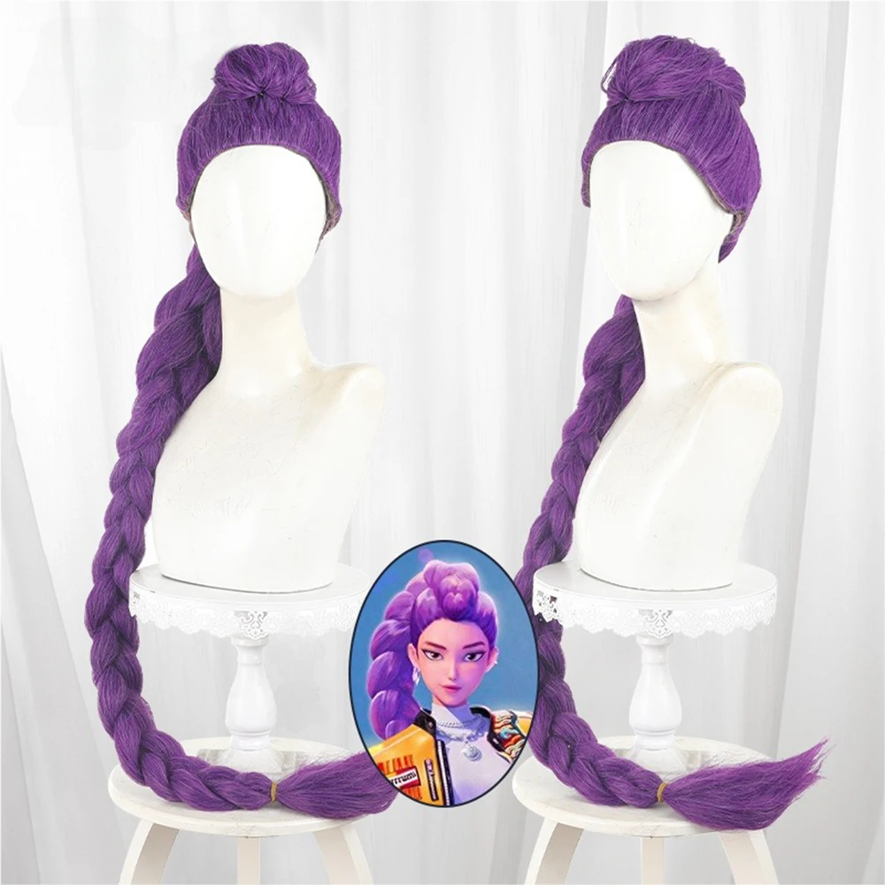 شعر مستعار K-Pop Demon Hunters التأثيري - شعر رومي زوي ميرا للعب الأدوار للأطفال لأداء المسرح زي لعب الأدوار والمناسبات الحفلات